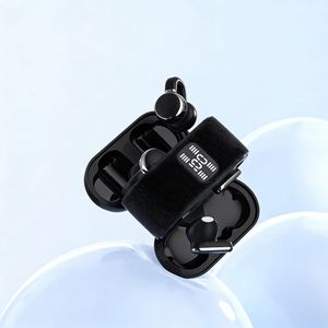Double Wireless Bluetooth Earphones 2 in 1 Clip-on In-ear Earbuds with LED Battery Display Noise Canceling for Couple Share