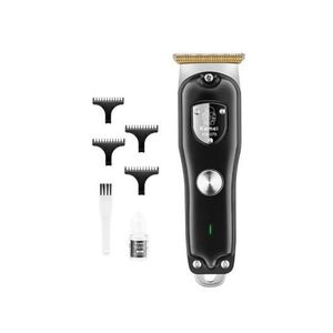 3W Rechargeable Corded & Cordless Hair Clipper with LED Indicator, Adjustable Cutting Length, 100-Minute Use & 4 Guide Combs - Black