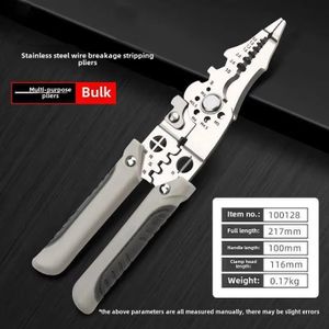 GALUIN 1pc Heavy-Duty Multi-Functional Stainless Steel Wire Cutter Stripper 8.5in Industrial-Grade