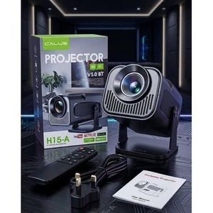 CALUS H15-A Portable Smart Projector with Wi-Fi & Bluetooth V5.0 - Black
