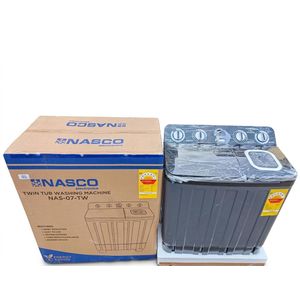 Nasco 7.0kg Twin Tub Washing Machine - Dark Grey (NAS-07-TW)