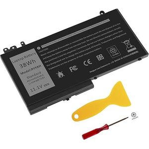 DELL RYXXH 38Wh 11.1V Battery for Latitude E5450 12 5000 E5250 (P25S001) 11 3150 3160 Series Laptop - Black