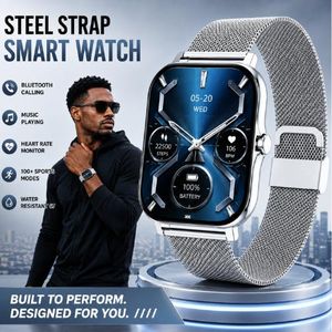 KIROTECH Smart Watch 2.01'' HD Display Bluetooth Call Waterproof Fitness Tracker-Silver 