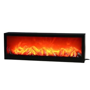 Jackers Traditional Realistic Log Wood Burning Flame Effect Ligh LED Charcoal Style Table LampFor Indoor & Outdoor Use