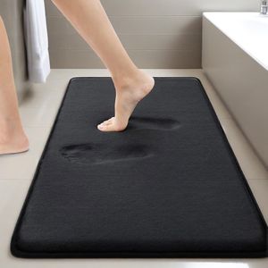 1 piece of water-absorbent and quick-drying doormat, non-slip flannel floor mat for home bathroom
