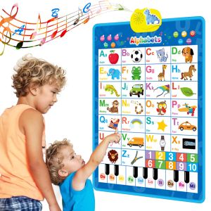 3-in-1 Educational Audio Wall Chart - ABC Letters, Numbers, Scales and Music ABC & Numbers Talking Poster