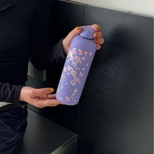 Blossom Therm Floral Insulated Vacuum Water Bottle Purple – 500ml