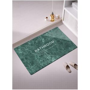 Ultra-Absorbent Bathroom Floor Mat - Quick Dry, Non-Slip Soft Rug for Shower, Toilet & Home Decor (L40 x W60)cm / (L15.7 x W23.6)inch - Green