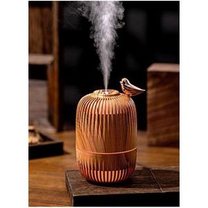 300ml Colorful Mini Cool Mist Humidifier for Bedroom/Office/Desk, Small Personal Desktop Humidifier with 2 Mist Modes, 7 Colors Lights with USB Auto Shut-Off When Water Runs Out - Beige