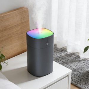  Portable LED Air Humidifier Air Purifier Colorful Light Grey
