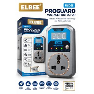Elbee Proguard Fridge Voltage Protector – Digital Display, Surge Protection & Delay Function