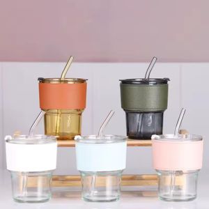 gorgous Glass Cup+ Glass Straw
