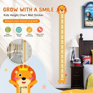ASCENT Cartoon Lion Growth Chart Wall Decal - Removable Height Measurement Sticker for Kids Room