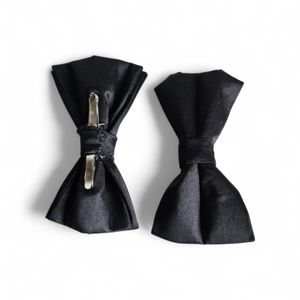2 Pieces Unisex Clip-on Bow Ties