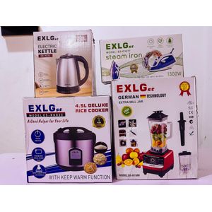 EXLG 4 in  Jumbo Bundle (RIce cooker, blender iron and kettle)
