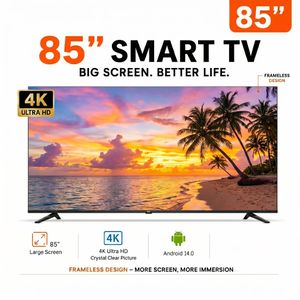 WEYON WEYON 85 Inch Android 15 Smart 4K UHD LED TV WiFi YouTube Google Play HDMI USB Television
