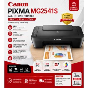 Canon PIXMA MG2541S All-in-One Printer – Print, Scan & Copy