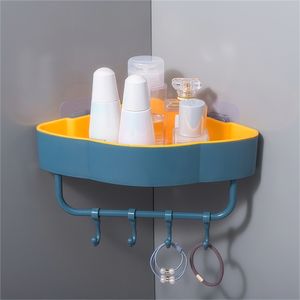 Wall Corner Bathroom Shelf - Grey & Yellow