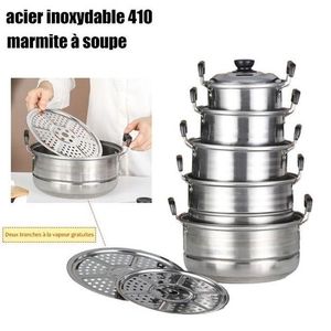 5-Tier Stainless Steel Insulated Steamer With Handle