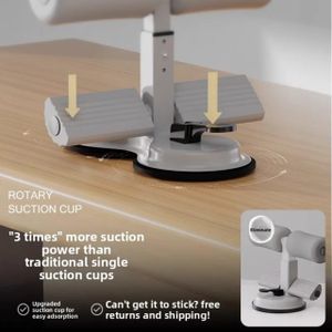 Sit Up Bar with Rope with Adjustable Mobile Phone Holder. Grey/BLACK