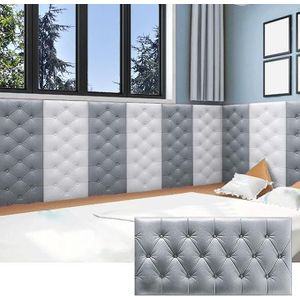10-Piece Set of 3D Anti-Collision Soft Wall Panels - Self-Adhesive Padded Headboard and Wall Decor Panels