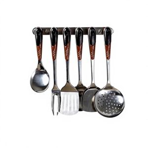 Ok Set of Colander - 7 Pcs - Silver/Brown