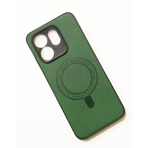 Infinix Smart 9 Leather Back Cover Case Color Black/Green 