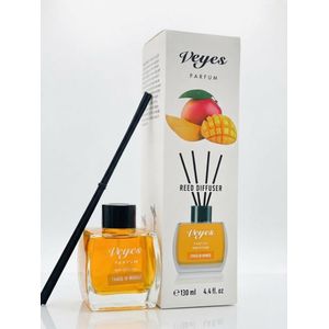 Veyes Parfum Tango in Mango Reed Diffuser – Premium Home Fragrance & Room Aromatherapy Set with Fibre Reeds (130ml / 4.4 fl. oz)
