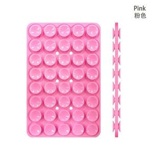 Silicone Suction Phone Case – Anti-Drop Grip Back Cover – Pink