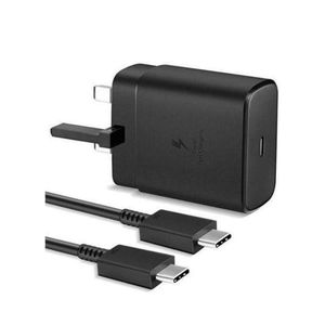 Samsung Super Fast USB-C to USB-C Travel Charger Adapter - 25W with Type-C Cable - Black