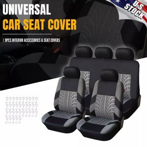 Grey Premium Fabric 5 Seat Car Seat Cover