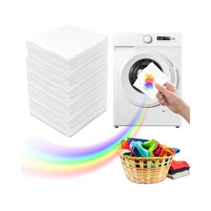 ShebSheb 100 PCS  Color Absorber Laundry Sheets Color Dye Guard Sheets for Laundry Prevent Runs or Bleeds Fragrance Free Trapping for Home Apartment