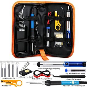 14 pcs Adjustable Soldering Iron Tool Kit  Portable Electronics Repair Set.