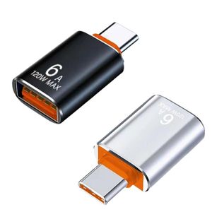 Genetic 2PCS USB 3.1 To 6A Type-C OTG Adapter Black/Silver