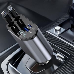 Bolizma 69W Fast Car Charger with LED Display, Dual USB-C & USB-A Ports PD QC Fast Charging Car Adapter, Smart Digital Voltage Screen Car Charger for iPhone, Samsung Galaxy, iPad, Android Devices