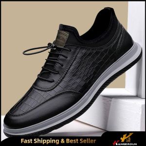 KANGERDUN Trendy Casual Leather Shoes 2025 New Wear Resistant Soft Sole Anti Slip Sports Daily Casual Men's Sneakers