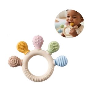 ShebSheb 1‑Piece Silicone Teether for Babies – Soft & Easy‑Grip Teething Toy for Infants & Toddlers – 100% Food‑Grade Silicone, BPA‑Free Gum Soother