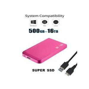 16TB SSD Hard Disk Drive HDD Mobile External Storage Device - Pink