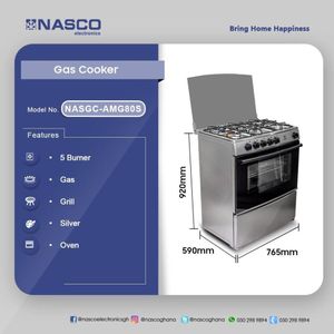 Nasco 5 Burner Gas Cooker With Oven & Grill