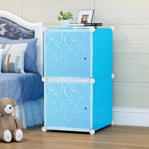 2 Cubes Wardrobe - Blue/White
