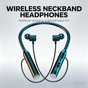 Necklace headphones Lite Call  Wireless Bluetooth Headphones 30Hr Playtime Lightweight and portable - Black