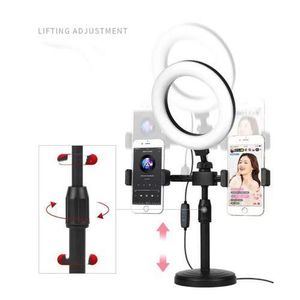 6 Inches LED Studio Camera and Selfie 3 Colour Dimmable LED Studio Camera Ring Light Photo Phone Video Vlogging Light Lampwith Stand and Holder