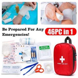 Ultimate F-irst A-id Kit, 46-piece set - High-quality, waterproof, portable trauma f-irst a-id kit, suitable for emergencies.