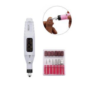USB Rechargeable Electric Nail File & Hand Foot Care Grooming Set - White