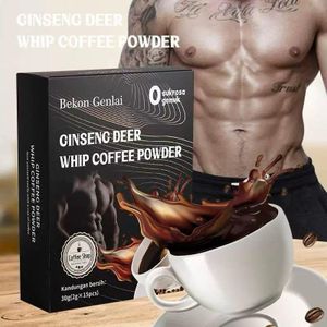 Men's Energy Coffee - Natural Maca Tongkat Ali Ginseng Herbal Coffee, Men Dietary Supplement for Energy & Stamina Support, 15 Sachets - 150g