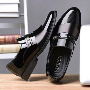 Men's Business Leather Shoes-black
