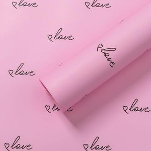  10 Sheets Printed Tissue Gift Wrapping Paper- Black/Pink