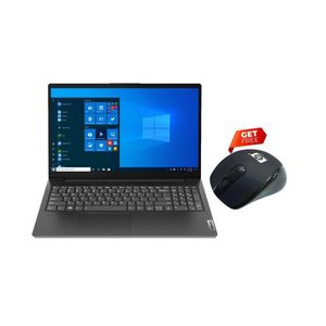 Lenovo  V15 G2 IJL- Intel Celeron N4500 - 4GB RAM - 256GB SSD- 15.6" LED Screen - Windows 11 - Cloud Grey with free Wireless Mouse
