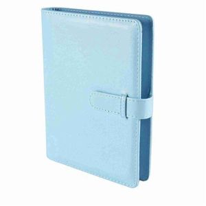 256 Pockets Mini Photo Album Fits for Fujifilm Instax Mini PU leather Polaroid 3-inch photo album card storage business card collection album laser large capacity, 4 grids per page, can hold 256 photos Blue