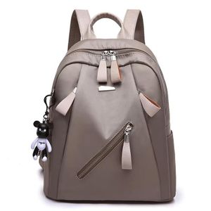 Lady Shoulder Bag School Bag Backpack Oxford Cloth Bag Rose Gold